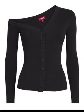 STAUD off the shoulder craftsman cardigan